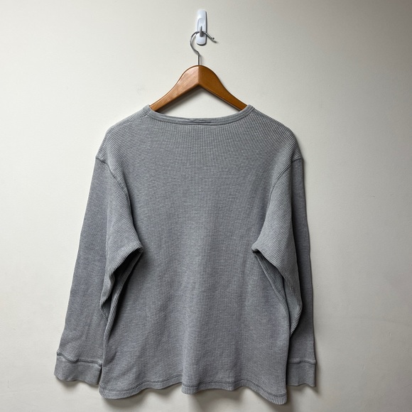 Polo Ralph Lauren Sweater Shirt Mens Large Waffle Fisherman Knit Thermal Vintage - Picture 5 of 8